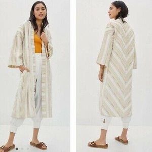 Anthropologie Ollari Renee Duster cream, tan, ivory. Retail $198.